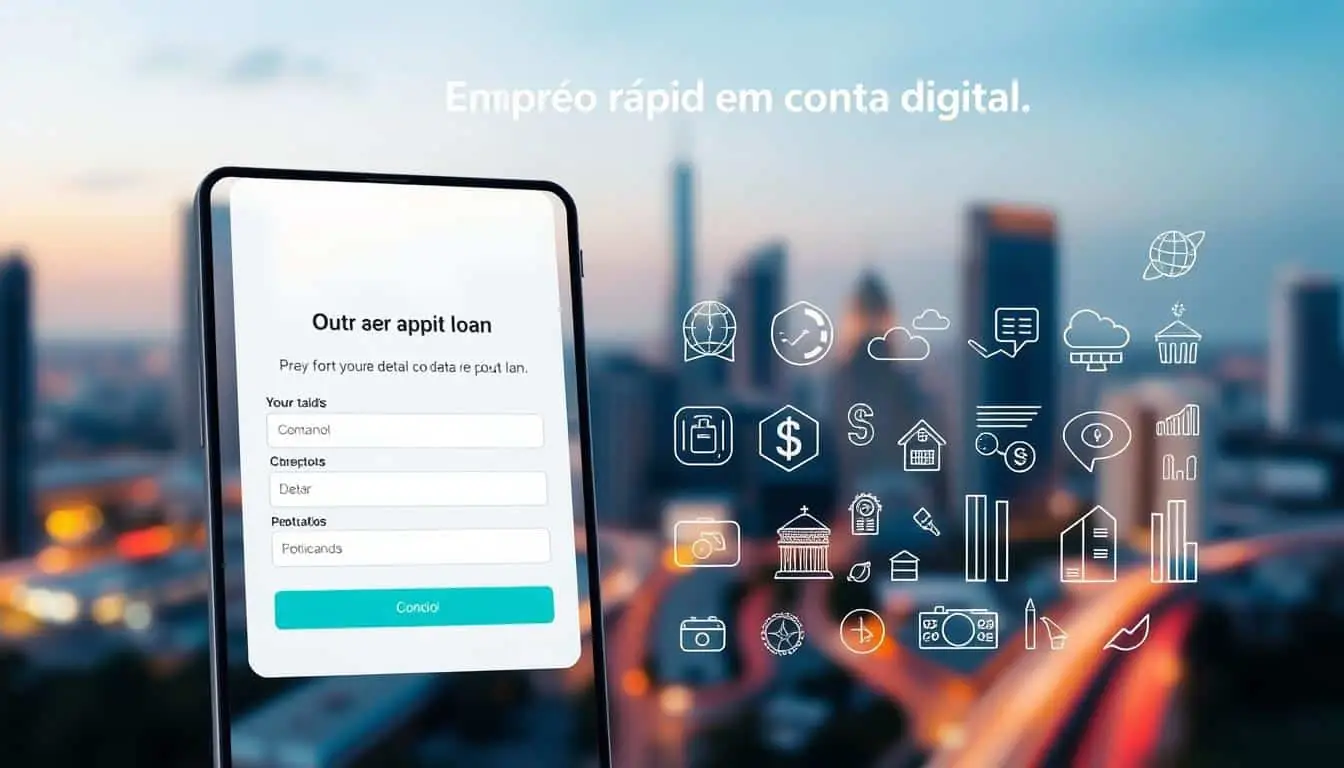 Empréstimo rápido em conta digital